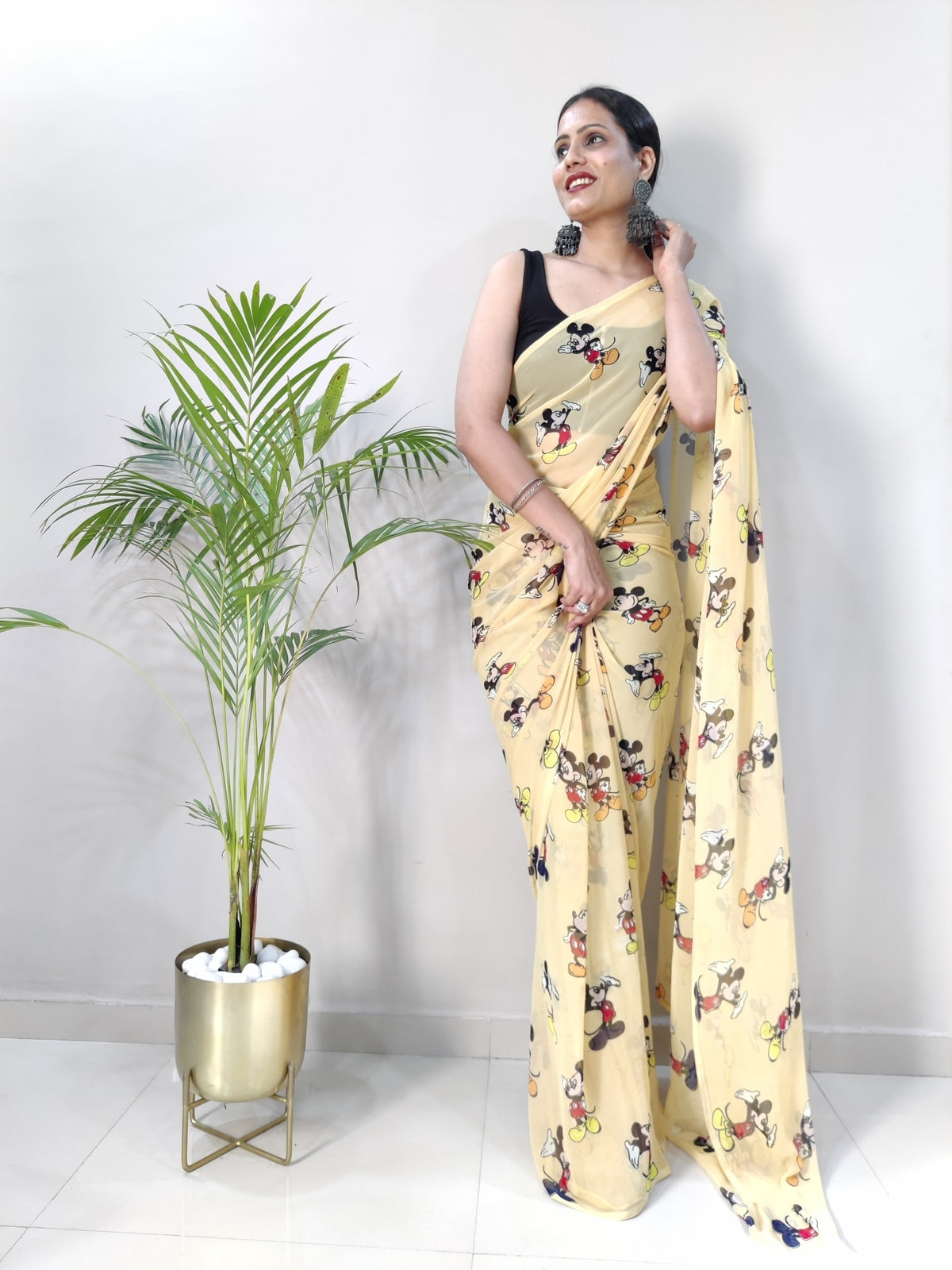 1 Min Ready To Wear Saree  Mickey