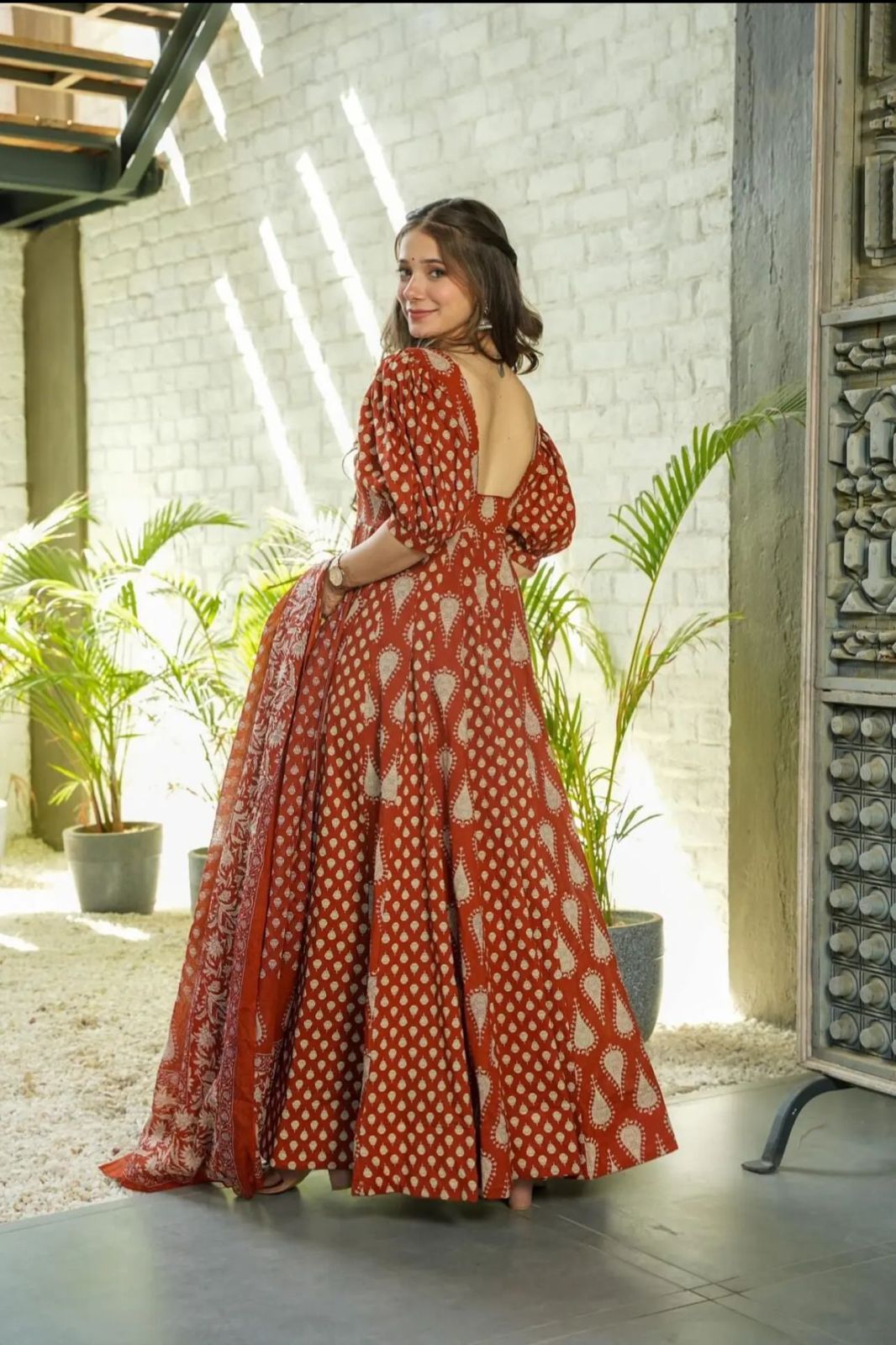 Gorgeous Heavy Flared Anarkali Gown Set