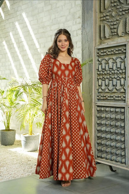 Gorgeous Heavy Flared Anarkali Gown Set