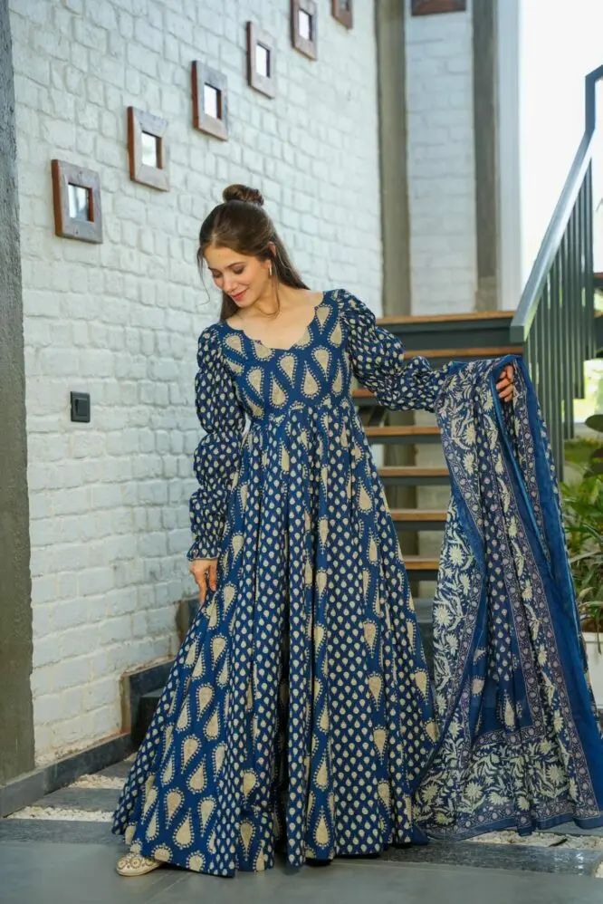 Gorgeous Heavy Flared Anarkali Gown Set