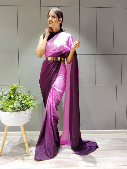 1-MIN READY TO WEAR SAREE IN PREMIUM CHINON SILK