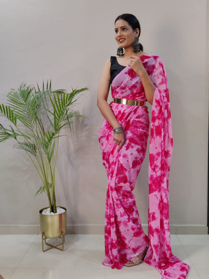 Beautiful 1 Min Sarees With Our Real Modeling Shoot Beautiful prisma dyed print