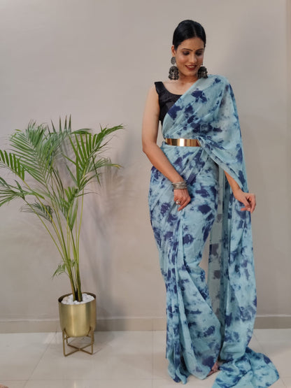 Beautiful 1 Min Sarees With Our Real Modeling Shoot Beautiful prisma dyed print