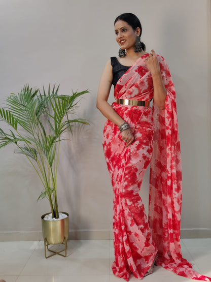 Beautiful 1 Min Sarees With Our Real Modeling Shoot Beautiful prisma dyed print