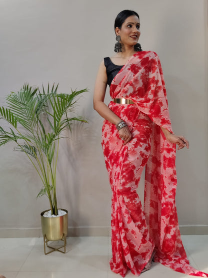 Beautiful 1 Min Sarees With Our Real Modeling Shoot Beautiful prisma dyed print