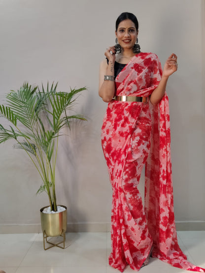 Beautiful 1 Min Sarees With Our Real Modeling Shoot Beautiful prisma dyed print