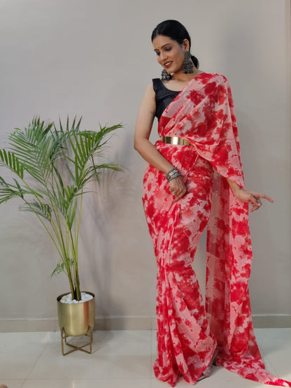 Beautiful 1 Min Sarees With Our Real Modeling Shoot Beautiful prisma dyed print