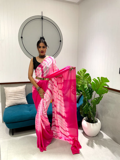 Beautiful 1 Min Sarees With Our Real Modeling Shoot Beautiful prisma dyed print