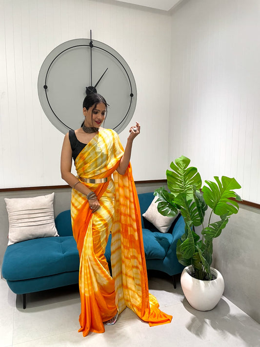 Beautiful 1 Min Sarees With Our Real Modeling Shoot Beautiful prisma dyed print