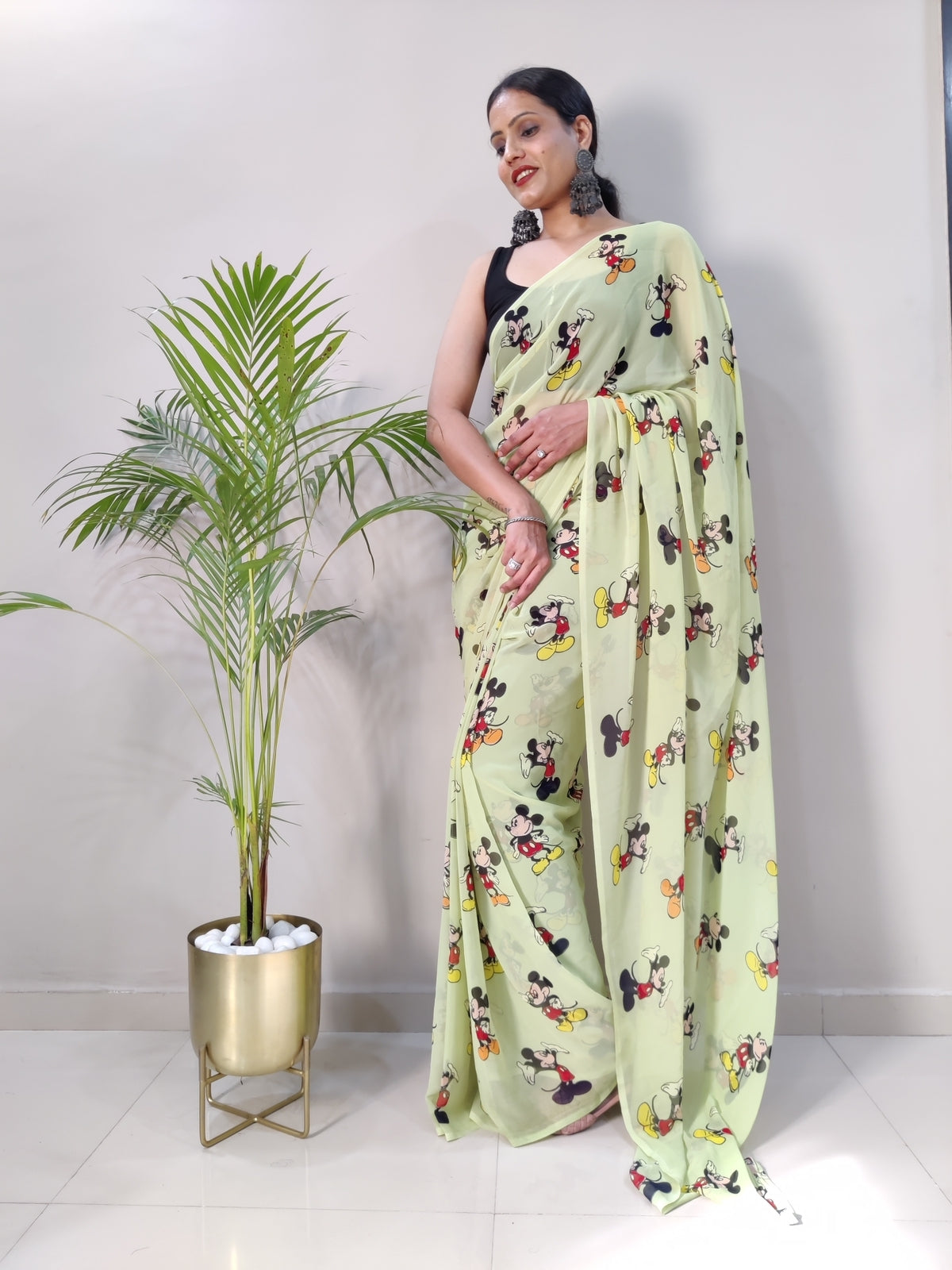 1 Min Ready To Wear Saree  Mickey