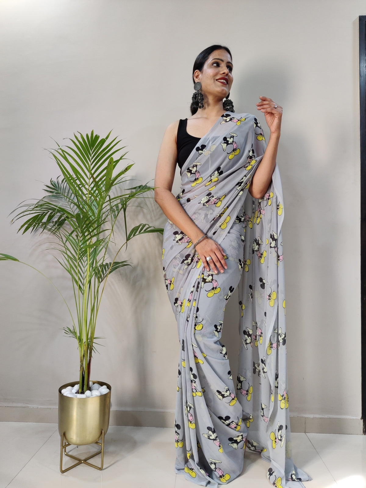 1 Min Ready To Wear Saree  Mickey